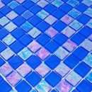 Glass Mosaic Tile Sheen Sky Blue 1x1 for bathroom and backsplash