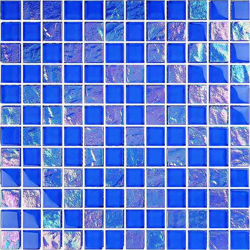 Glass Mosaic Tile Sheen Sky Blue 1x1 for pool and spas