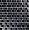 Glass Mosaic Tile Staggered Mirroring Black 1x1 for pools and spas