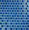 Glass Mosaic Tile Staggered Mirroring Blue 1x1 for swimming pool