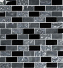 Glass Pool Mosaic Tile Black Blend 1x2 for swimming pool, kitchen backsplash, bathroom, and shower