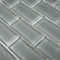 Glass Subway Mosaic Tile Gray 2x4 for pool and spas