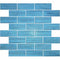 Glass Subway Tile Stripes Blue 1.5x4 bathroom, shower, backsplash, pool, and spas