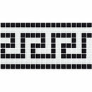 Pool Waterline Glass Tile Black and White 5/8x5/8 for pool waterline and spas