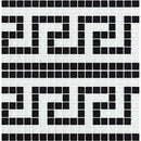 Pool Waterline Glass Tile Black and White 5/8x5/8 for saltwater pool waterline and spas