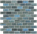 Grey Blue Waters Glass Mosaic Tile 1x2 for pools and bathrooms