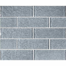 Surfaced Glass Tile Grey 2x6 for swimming pool and spas