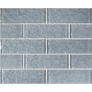 Surfaced Glass Tile Grey 2x6 for swimming pool and spas