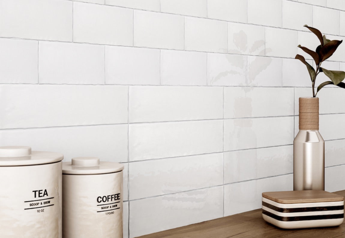 Handcrafted White 3x12 Ceramic Wall Tile