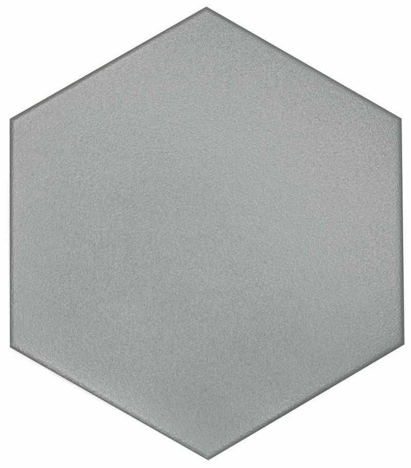 Minimalistic Hexagon Porcelain Tile Grey 8x9 for floor and wall