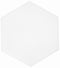 Minimalistic Hexagon Porcelain Tile White 8x9 for floor and wall