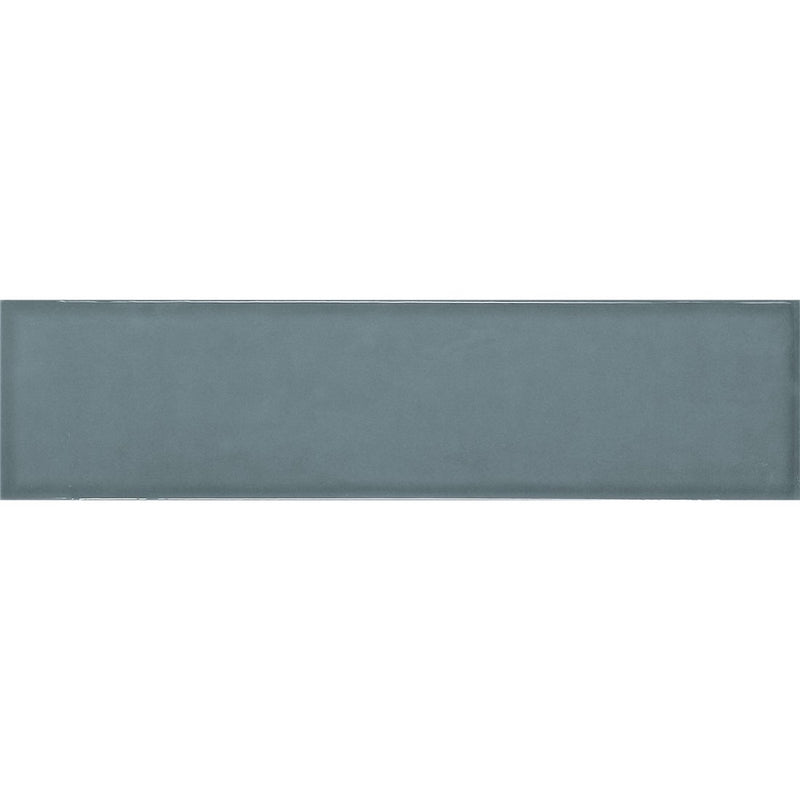Home Waterloo Blue 3x12 Ceramic Bullnose Tile to finish the edges of your kitchen backsplash, bathroom, and shower walls