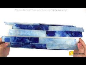 Liquid Glass Subway Tile Blue 3 x 6