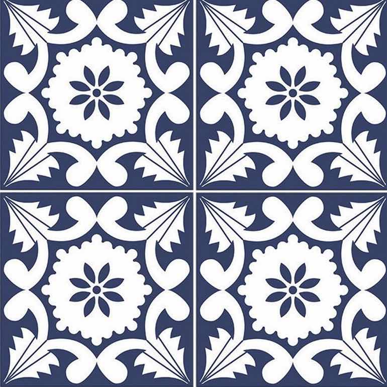 Iberian Patterned Porcelain Tile 6x6 for backsplash, bathroom, and pool