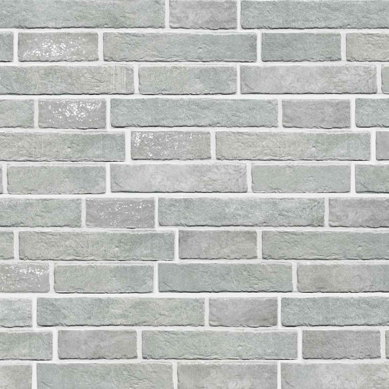 Urban Brick Porcelain Tile Ice 6x15 for kitchen, bathroom, and fireplaces