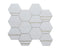 Inlay Brass Gold Hexagon Thassos Tile-Mineral Tiles