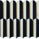 Inlay Brass Gold Marble Mosaic Tile Rome for bathroom, and backsplash