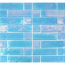 Iridescent Glass Pool Tile Aqua Multi-Linear for swimming pool, shower, bathroom walls, backsplash, Jacuzzi, and spa