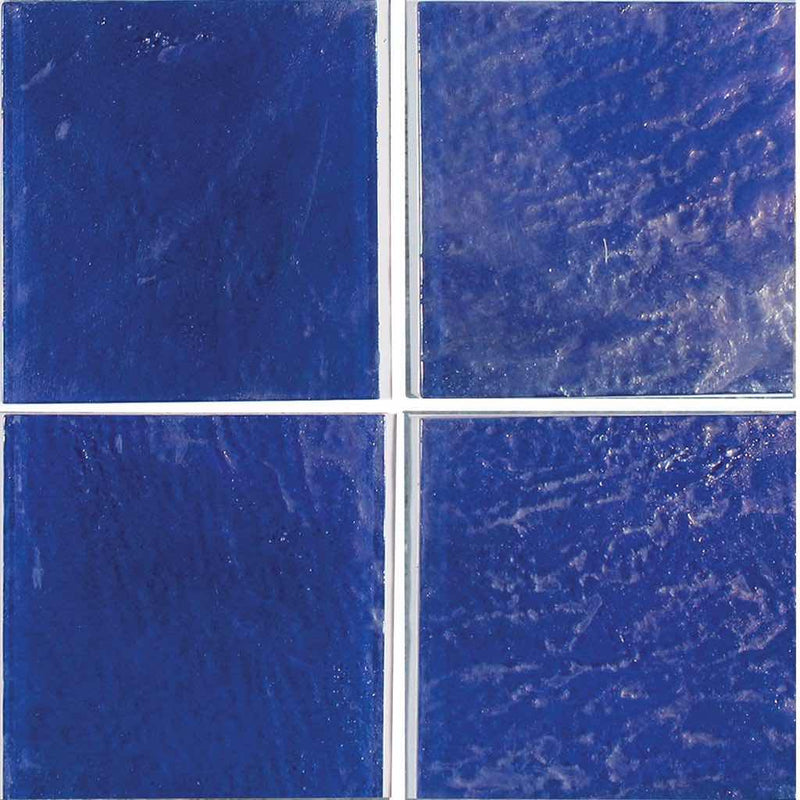 Iridescent Glass Tile Veranda Cobalt 6x6 for swimming pool and spas.