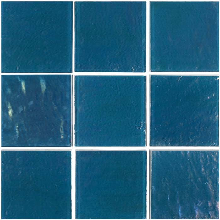Iridescent Glass Tile Veranda Turquoise 6x6