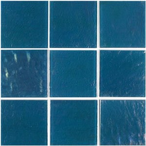 Iridescent Glass Tile Veranda Turquoise 6x6 for pool and spas