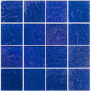 Iridescent Glass Tile Veranda Cobalt 3x3 for swimming pool and spas