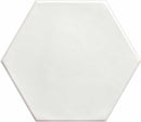 Magnolia Hex White Matte Porcelain Tile 6x7 for floor and walls
