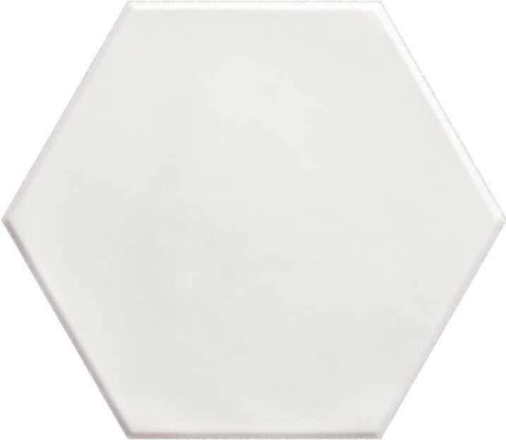 Magnolia Hex White Matte Porcelain Tile 6x7 for floor and walls