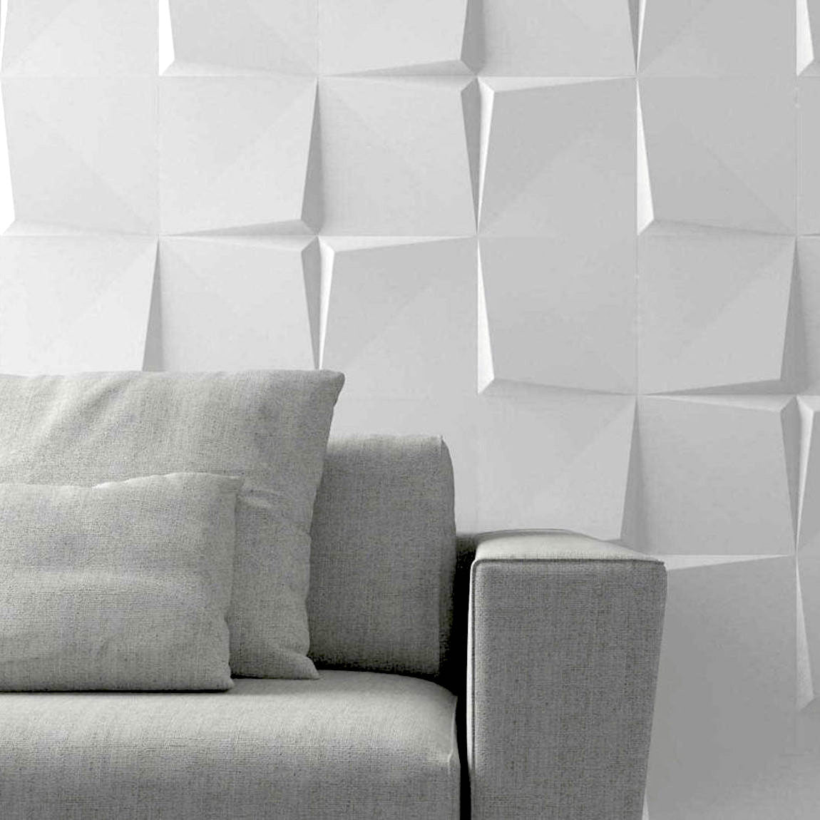Matte White 6x6 Square 3D Wall Tile