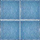 Surfaced Glass Tile Metallic Blue 6x6 for saltwater swimming pool and spas