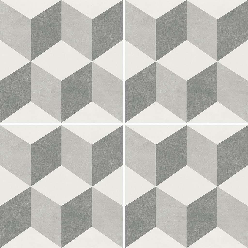 Miami Patterns Cube Porcelain Pool Tile 6x6