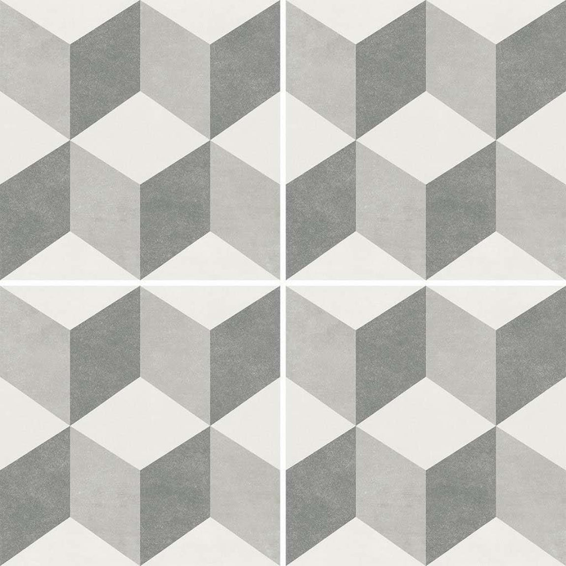 Miami Patterns Cube Porcelain Pool Tile 6x6
