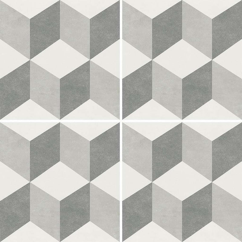 Miami Patterns Cube Porcelain Pool Tile 6x6 for the swimming pool and spa