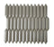 Mini Picket Grey Glossy Porcelain Mosaic Tile for kitchen backsplash, bathroom, and shower walls