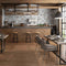 Patterned Floor and Wall Tile Relic Gray 8 x 8 installed on a coffee bar