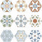 Patterned Porcelain Hexagon Tile Multicolor 6x7