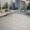 Patterned Porcelain Tile Warm 8x8 installed on a backyard floor