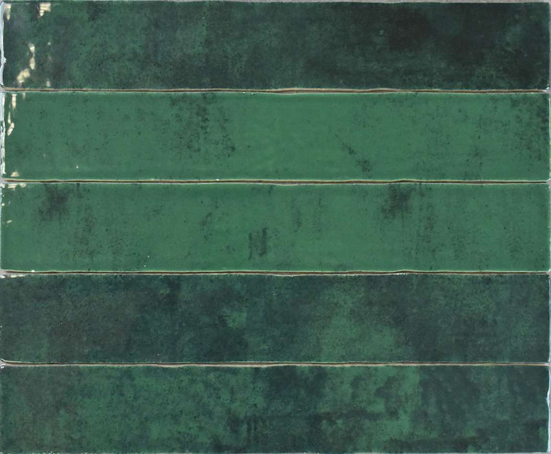 Persia Emerald Subway Wall Tile 2.5x16 for kitchen backsplash, bathroom, and shower