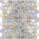 Recycled Hex Iridescent Glass Tile Grey (Two 6" X 12" Pieces) for swimming pool waterline