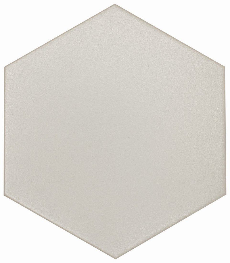 Slide Gray Matte 8x9 Hexagon Porcelain Tile for floors and walls