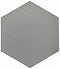 Slide Smoke Matte 8x9 Hexagon Tile for bathroom and shower floor