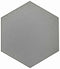 Slide Smoke Matte 8x9 Hexagon Tile for bathroom and shower floor