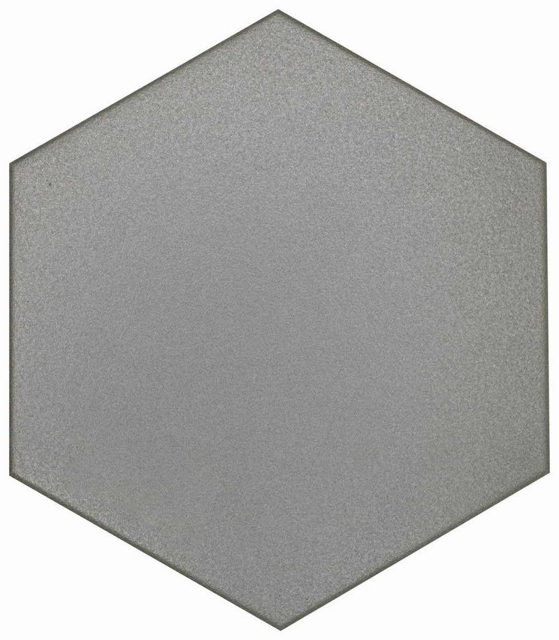 Slide Smoke Matte 8x9 Hexagon Tile for bathroom and shower floor