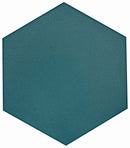 Slide Teal Matte 8x9 Hexagon Tile