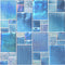 Iridescent Glass Tile French Pattern Space Blue for swimming pool and spas