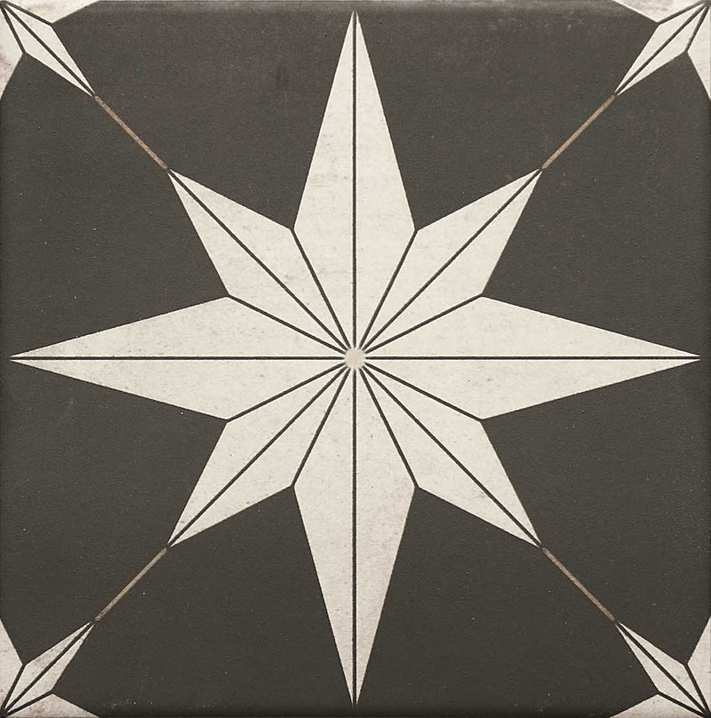 Jazz Patterned Porcelain Tile Star 8x8 for floor and wall applications