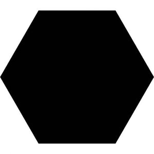 Studio Hexagon Black Porcelain Tile 9x10 for floor and walls