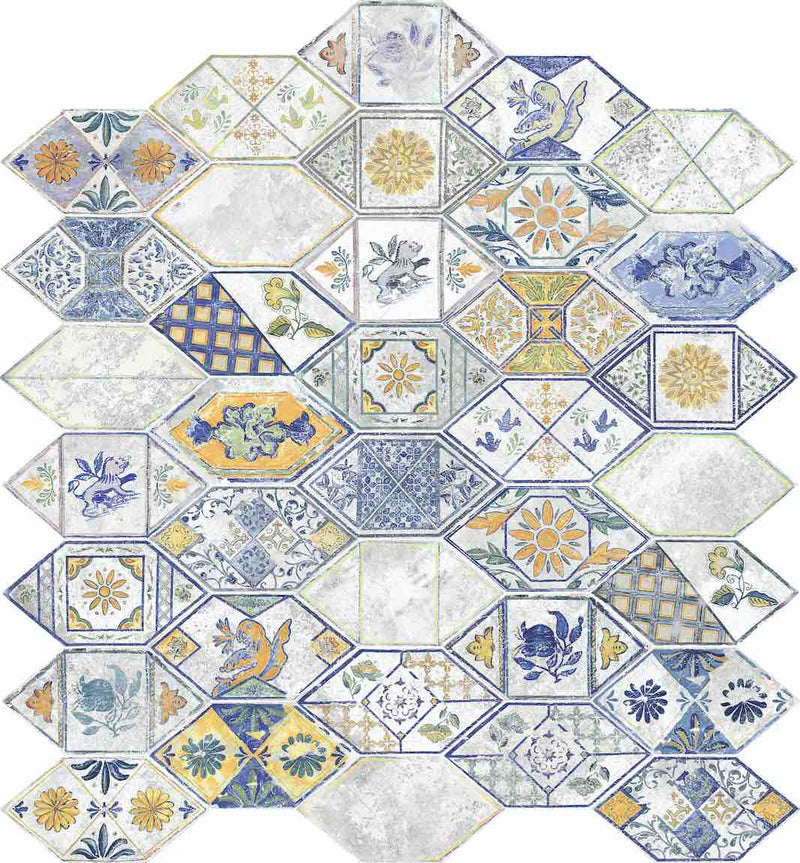 Studio Picket Lisbon Porcelain Tile 6.5x13 Azulejo Portugues