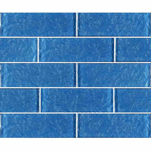 Surfaced Glass Tile Blue 2x6 for swimming pool and spas