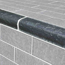 Surfaced Pool Glass Trim Tile Black 2x6 - 1 Linear Foot